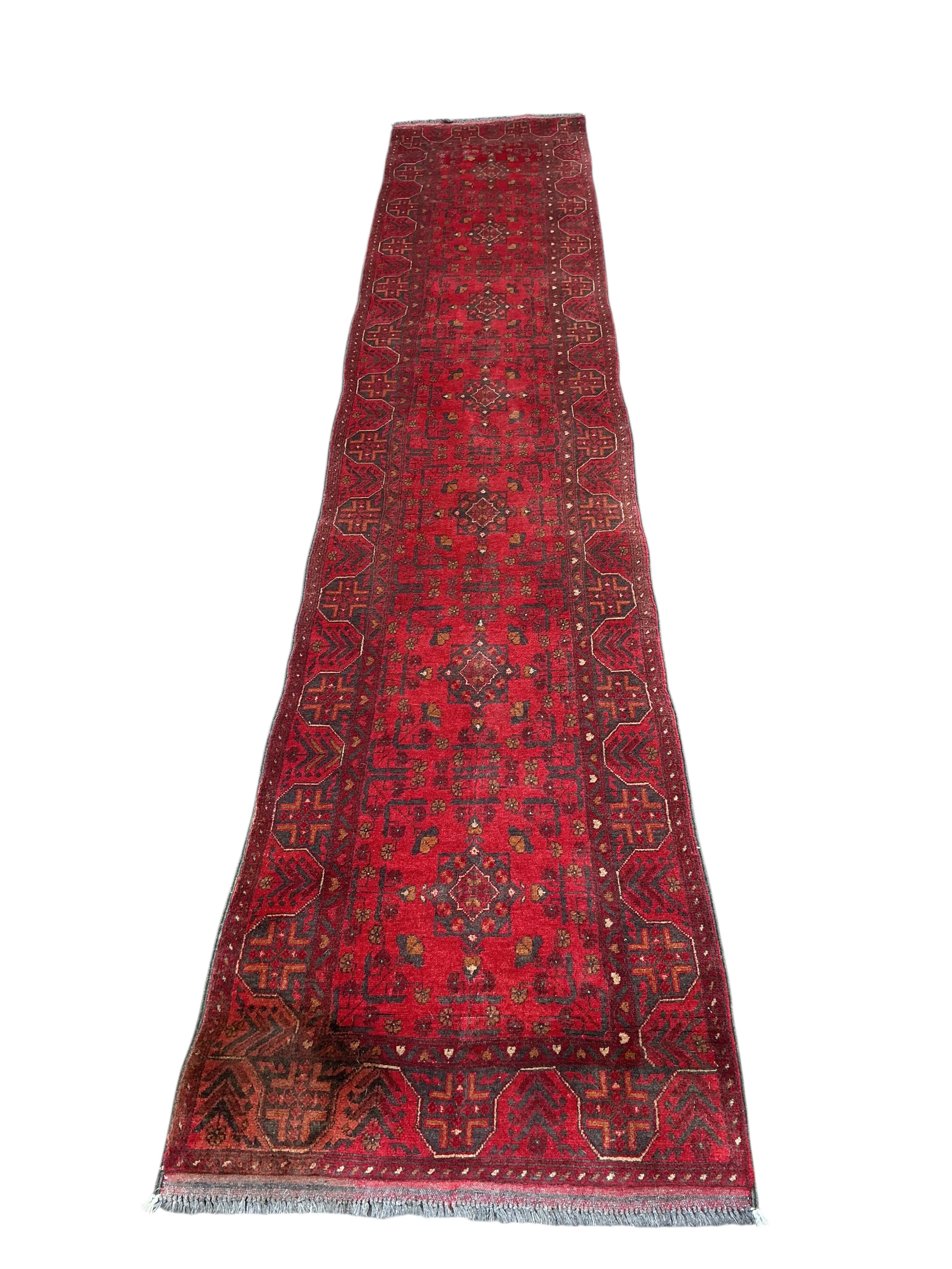 A modern Afghan Khan Mohammadi runner, 390 x 76cm